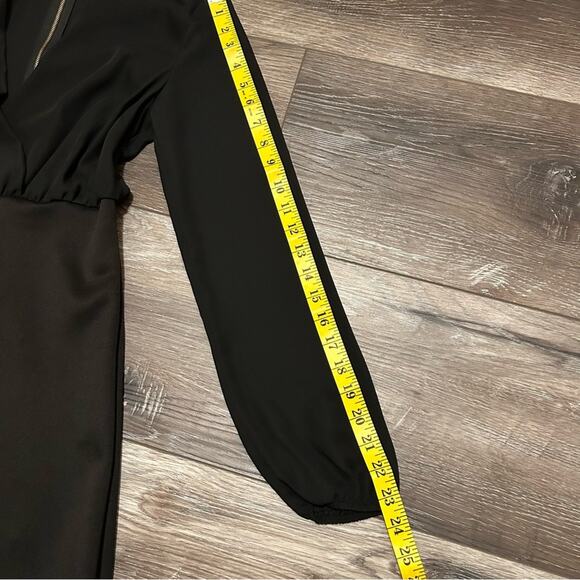 Charlotte Russe Elegant Black Dress Size Small Evening Gown Prom Maxi Ruched - Picture 12 of 13